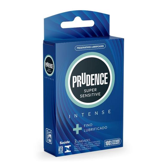 Imagem de Preservativo Masculino Lubrificado Prudence Super Sensitive Intense 3 Unidades