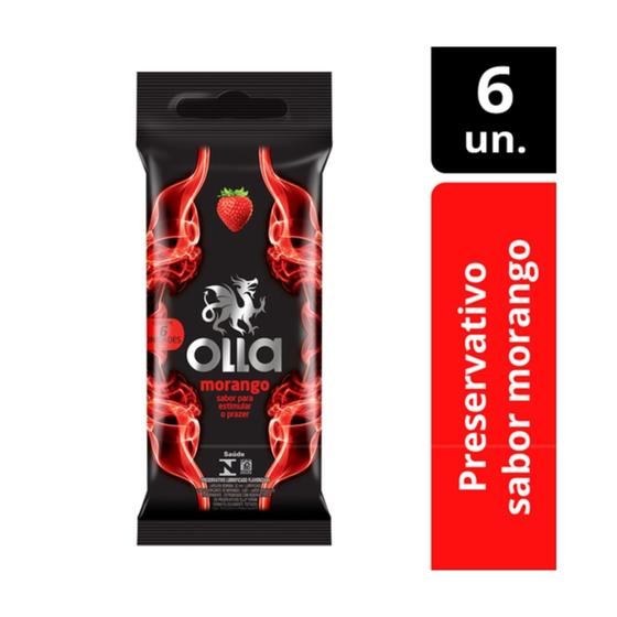 Imagem de Preservativo Olla Morango 6 Unidades