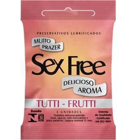 Imagem de Preservativo Tutti Frutti Com 3 Unidades Sex Free