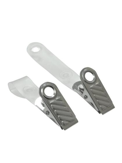 Presilha Clips Jacaré Com Alça Leitosa Para Crachá 100 Unidades - Mares Imagem de Presilha Clips Jacaré Com Alça Leitosa Para Crachá 100 Unidades