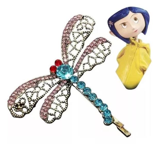 Imagem de Presilha Coraline Libélula Enfeite e Clip de Cabelo Meninas