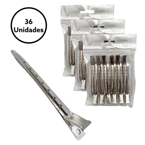 Presilha Grampos Clips De Cabelo Aço Inox Metal 36 uni Umi Grampo