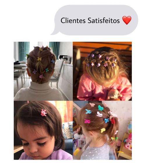 Imagem de Presilha Metalizadas Simples Cabelo Acessório Infantil S6693