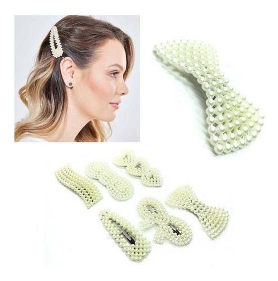 Imagem de Presilha Prendedor De Cabelo Tictac Pérola 12 Unidades Moda - BEST SHOP