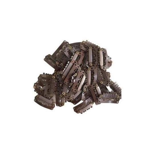 Imagem de Presilha Tic Tac Para Confecção De Apliques Marrom 10 Un