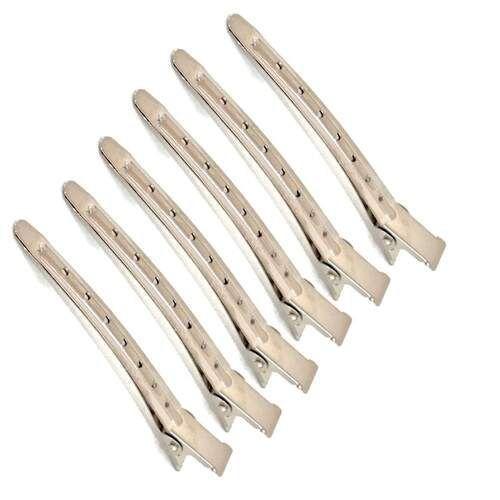 Presilhas grampos clips de cabelo em aço inoxidável metal 12und Hair