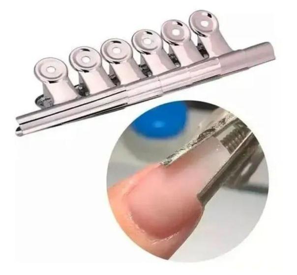 Imagem de Presilhas Pequenas De Curvatura C Para Unhas Em Gel e Fibra Com 10 Unidades