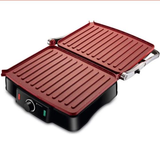 Press Grill Ceramic Super Antiaderente Sem Óleo Mondial Pg-02 Abertura 180º grelhas duplas onduladas 2000W Menor preço em Press Grill Ceramic Super Antiaderente Sem Óleo Mondial Pg-02 Abertura 180º grelhas duplas onduladas 2000W