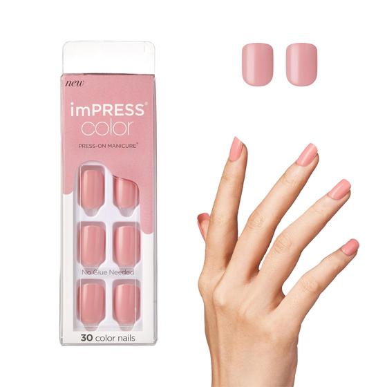 Imagem de Press On Nails Impress, cor Pretty Pink”, tamanho curto