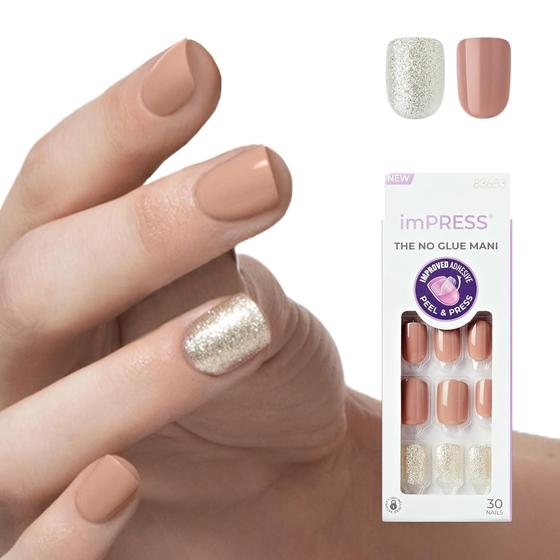 Imagem de Press On Nails Impress 'One More Chance' dourado, tamanho curto