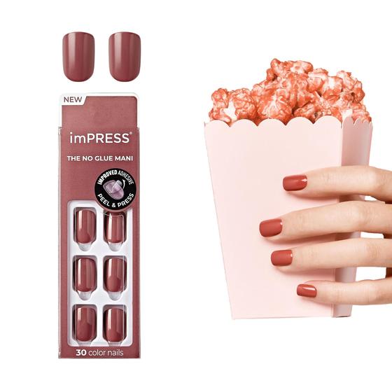 Imagem de Press On Nails Impress 'Platonic Pink' Color Short Size