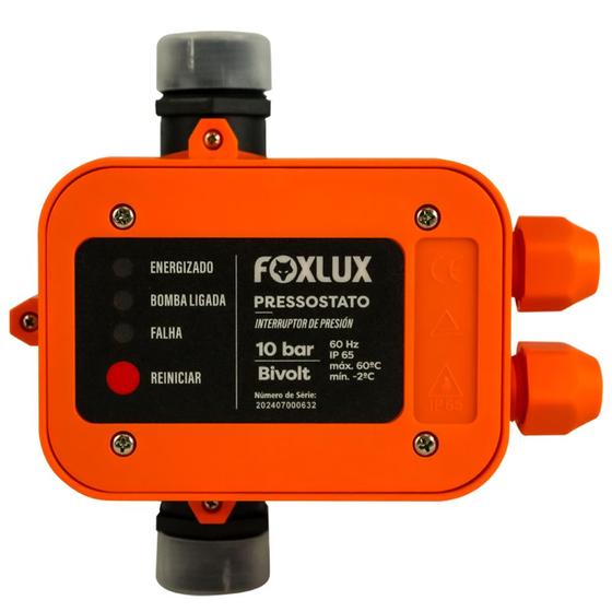 Imagem de Pressostato Controlador Auto Pressão Foxlux