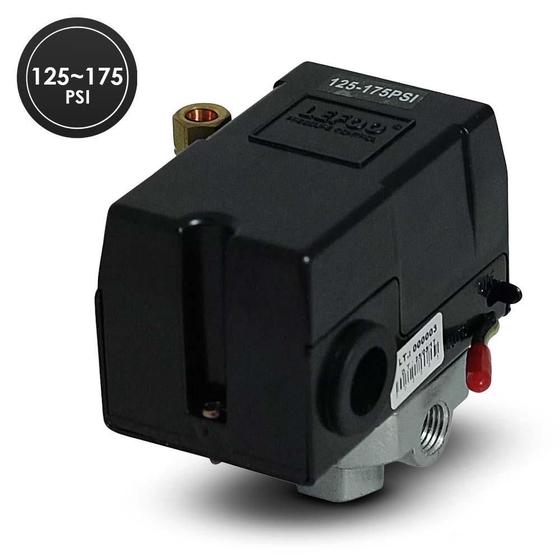 Imagem de Pressostato Para Compressores De Ar 125 175 Psi 4 Vias Unic