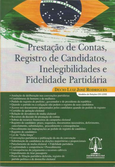 Imagem de Prestação de Contas, Registro de Candidatos,  Inelegibilidades e Fidelidade Partidária - Editora Imperium