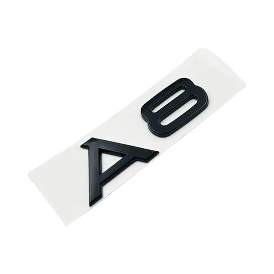 Imagem de Preto Brilhante 3D ABS Chrome Porta-malas De Carro Letras Números Emblema Adesivo Para A1 A3 A4 A5