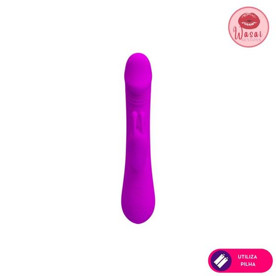 Imagem de Pretty Love Clement  Vibrador com glande e estimulador rabbit