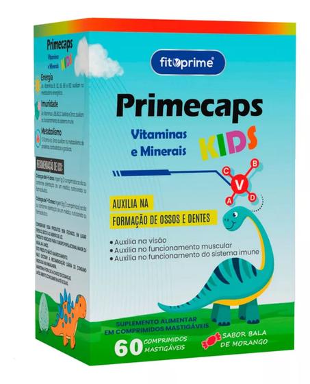 Imagem de Primecaps Kids Polivitamínico Mastigável 60 Comprimidos.