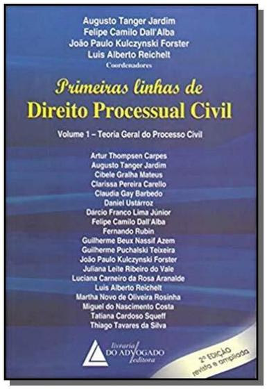 Imagem de Primeiras Linhas de Direito Processual Civil -  (Volume 1) - Livraria do advogado -  