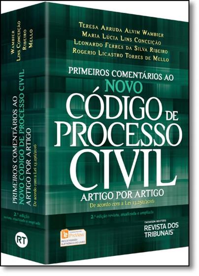 Imagem de Primeiros Comentários ao Novo Código de Processo Civil Artigo por Artigo - RT - Revista dos Tribunais