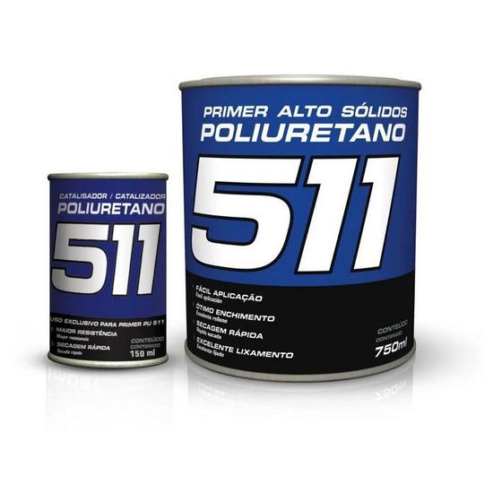 Primer Hs Pu 511 Automotivo Maxi Rubber 900ml C/ Catalisador Maxxi