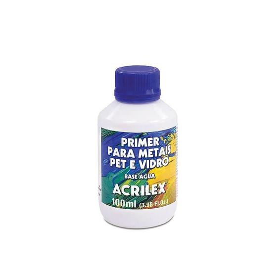 Imagem de Primer Para Metais Pet E Vidros Cinza Acrilex 100 Ml