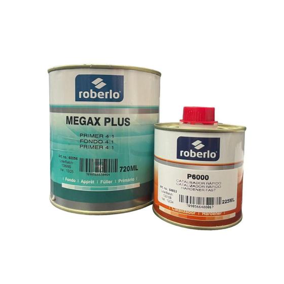 Imagem de Primer Pu 4:1 Megax Plus 720Ml + Catalisador 180Ml - Roberlo