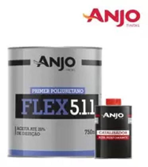 Imagem de Primer PU Bi-Componente Cinza HS Flex 5.1.1 750ml + Catalisador 150ml Anjo