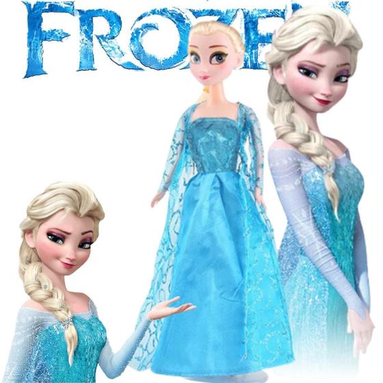 Imagem de Princesa Elsa Frozen Brinquedo Menina Infantil Articulada