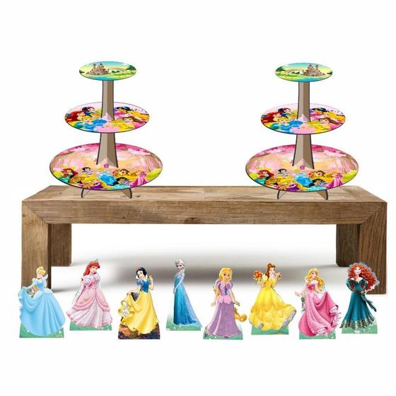 Imagem de Princesas Da Disney Kit 2 Baleiros Com 8 Displays De Mesa