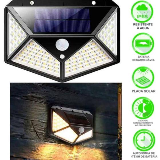 Imagem de Prisma Luminária Solar Sem Fio com Luz Potente e Sensor de Movimento