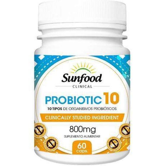 Imagem de Probiotic 10 tipos probióticos sunfood 60 cápsulas