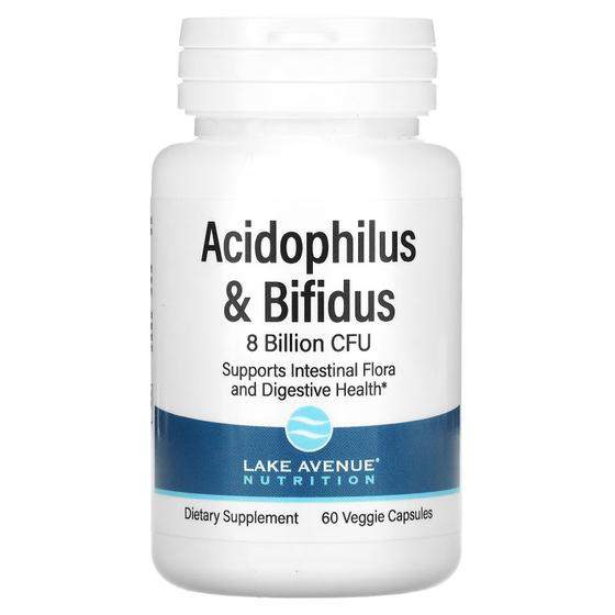Probiotico Acidophilus & Bifidus 8 Bilhões de UFCs 60 Capsulas Veganas