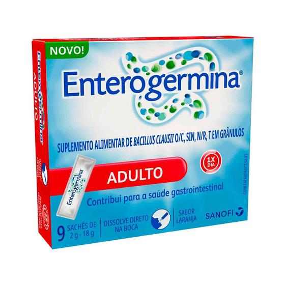 Imagem de Probiótico Enterogermina Adulto 9 Sachês Sabor Laranja