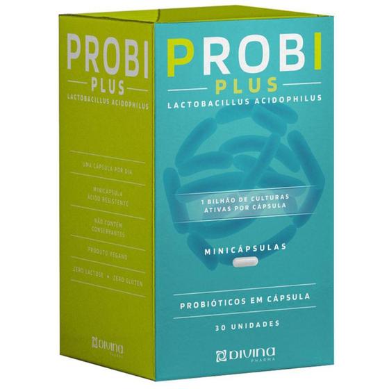 Imagem de PROBIPLUS Lactobacillus 1 Bilhão de Culturas Ativas 30 Caps - Divina