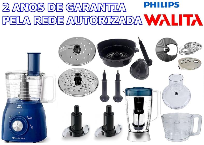 Imagem de Processador 127v 650W com Disco Inox com espremedor com faca trituradora com 2 Anos Garantia