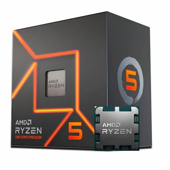 Processador AMD Ryzen 5 7600, 5.1GHz Max Turbo, Cache 38MB, AM5, 6 Núcleos, Vídeo Integrado - 100-100001015BOX Imagem de Processador AMD Ryzen 5 7600, 5.1GHz Max Turbo, Cache 38MB, AM5, 6 Núcleos, Vídeo Integrado - 100-100001015BOX