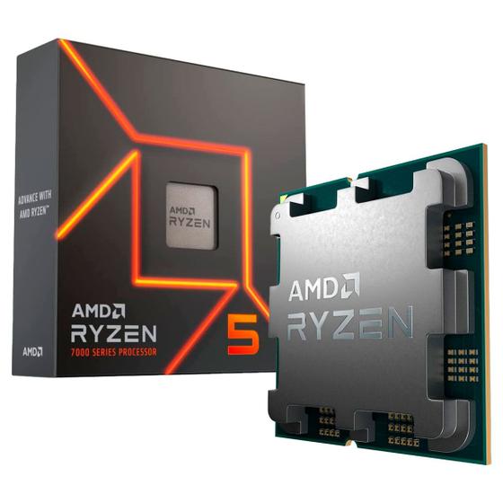 Imagem de Processador AMD Ryzen 5 7600X, 4.7GHz (5.3GHz Boost), Zen 4, Cache 38MB, AM5, Vídeo Integrado Radeon