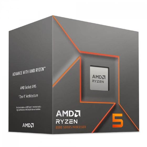 Imagem de Processador AMD Ryzen 5 8400F AM5 4.2Ghz ( 4.7GHz Max) 6 Cores 12 Threads 22MB Cache Sem Vídeo Sem Cooler - 100-100001591BOX