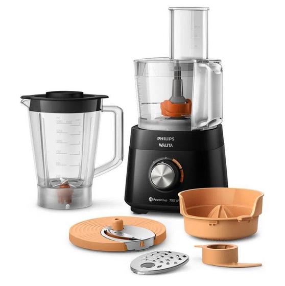 Processador de Alimentos Philips Walita RI7302/91 Preto Função Color ...
