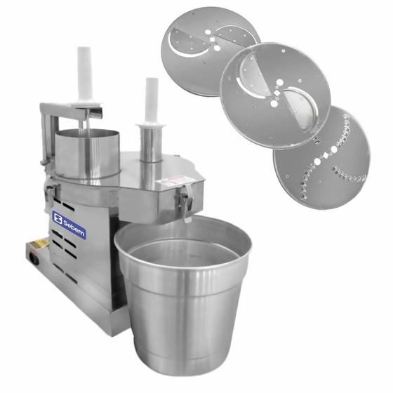 Imagem de Processador de Alimentos Profissional com 3 Discos Bivolt Sebem
