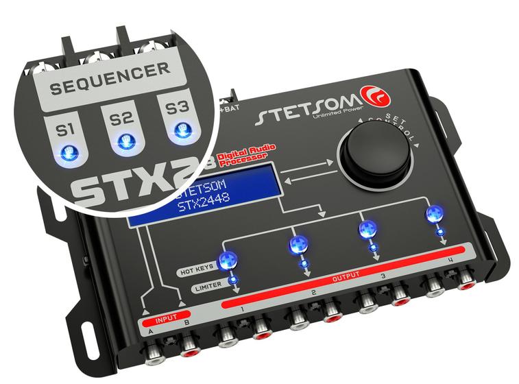 Imagem de Processador De Áudio Digital Equalizador Crossover Stx2448 2 Canais 4 Saídas Stetsom