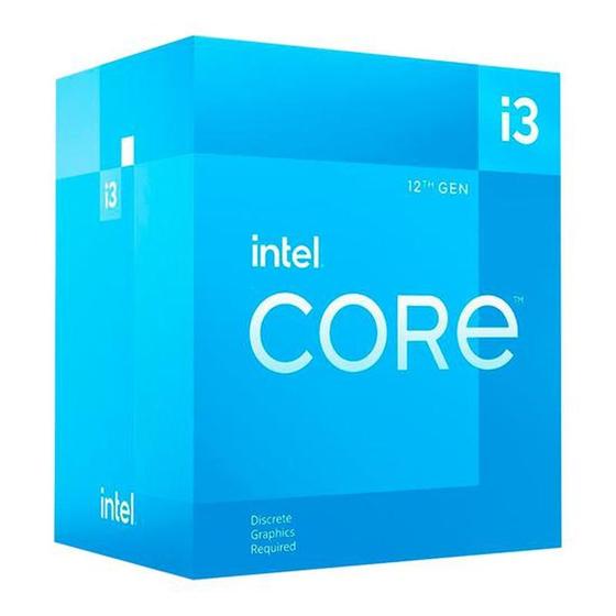 Imagem de Processador Intel Core I3 12100F 12Mb Cache 3.30Ghz 4.3Ghz Turbo Lga 1700 4C