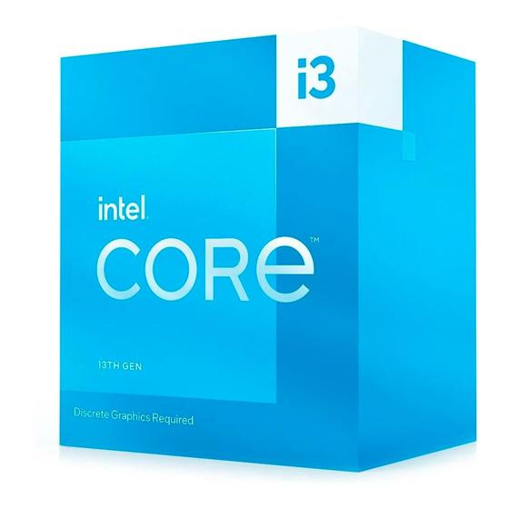 Imagem de Processador Intel Core i3-13100F, 3.40 GHz (Turbo 4.50 GHz), 4 Núcleos, 12MB Cache, TDP 60W, LGA 1700, 13ª Geração, Box