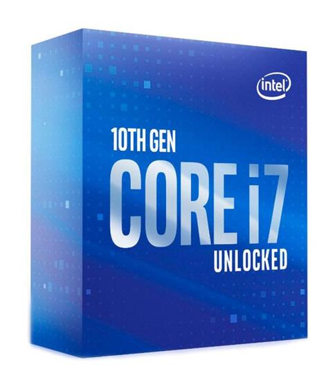 Imagem de Processador Intel Core i7-10700K Box LGA 1200 8 Cores 8 Threads 3.8GHz 16MB Cache UHD Intel 630 BX8070110700K