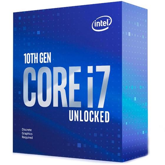 Imagem de Processador Intel Core i7-10700KF, 3.8GHz (5.1GHz Max Turbo), Cache 16MB, LGA 1200 - BX8070110700KF