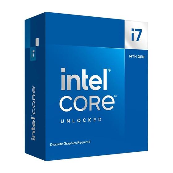 Imagem de Processador Intel Core i7-14700KF, 14ª Geração, 5.6 GHz Max Turbo, Cache 33MB, 20 Núcleos, 28 Threads, LGA1700 - BX8071514700KF