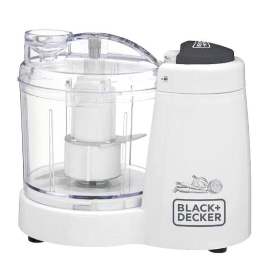 Imagem de Processador Mini De Alimentos Black Decker MP120 Com Função Pulsar 120W Branco 127V