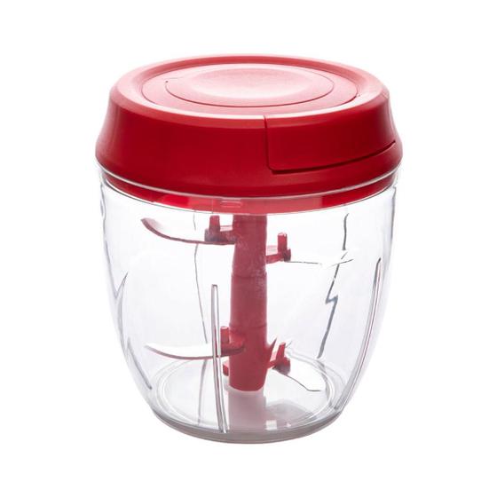 Processador Triturador Manual Alimentos Grande 5lâminas Inox Menor preço em Processador Triturador Manual Alimentos Grande 5lâminas Inox