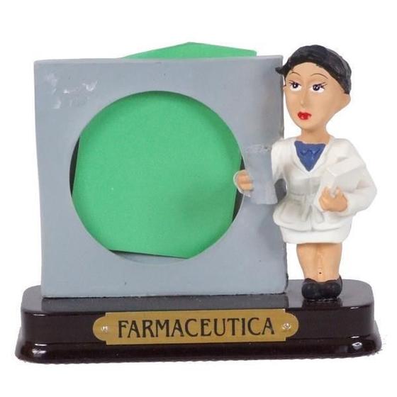 Imagem de Profissional Farmacêutica De Resina Com Porta Foto 8Cm