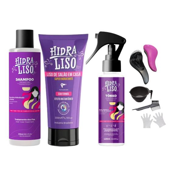 Imagem de Progressiva De Chuveiro Hidraliso + Tonico Poderoso +Shampoo